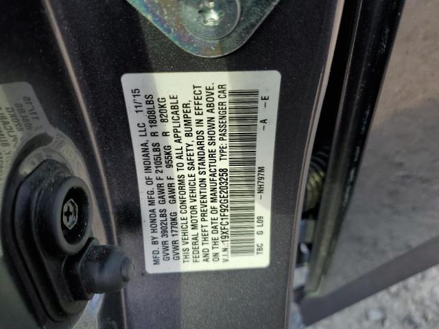 2016 HONDA CIVIC TOURING 19XFC1F92GE203258