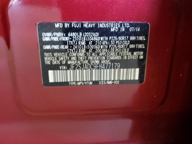 2015 SUBARU FORESTER 2.5I PREMIUM JF2SJADC9FH477179