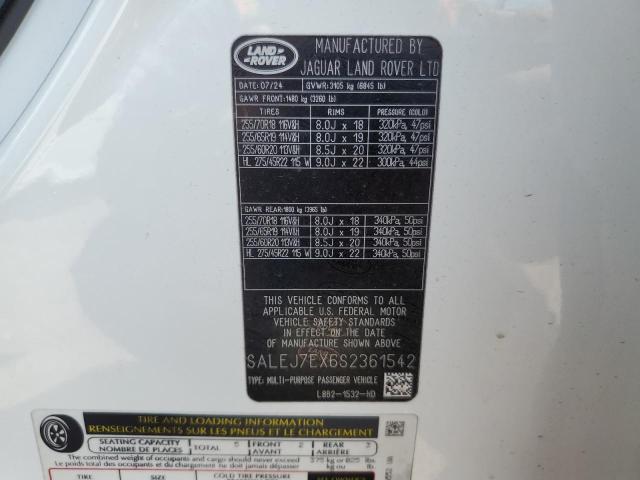 2025 LAND ROVER DEFENDER 1 SALEJ7EX6S2361542