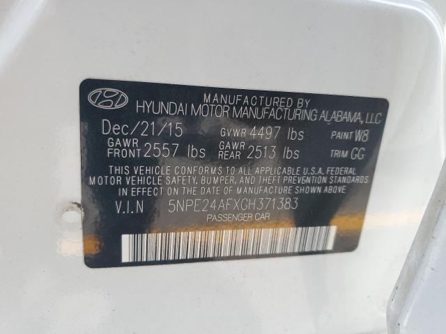 2016 HYUNDAI SONATA SE 5NPE24AFXGH371383