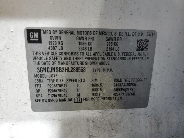 2017 CHEVROLET TRAX LS 3GNCJNSB3HL288558