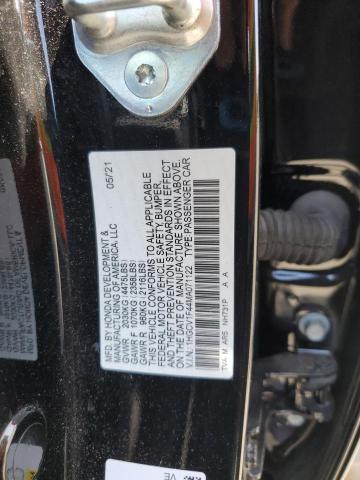 2021 HONDA ACCORD SPORT SE 1HGCV1F44MA071122