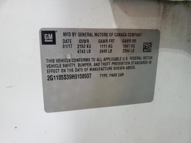 2017 CHEVROLET IMPALA 1LT 2G1105S39H9158937
