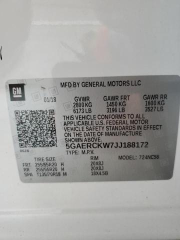2018 BUICK ENCLAVE PR 5GAERCKW7JJ188172