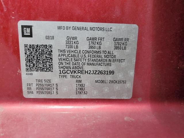 2018 CHEVROLET SILVERADO K1500 LT 1GCVKREH2JZ263199