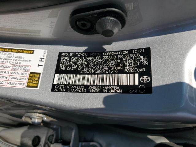 2022 TOYOTA PRIUS NIGH JTDKAMFU8N3161516
