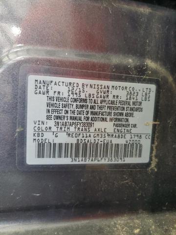 2015 NISSAN SENTRA S - 3N1AB7AP6FY383091