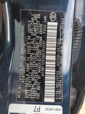 2016 TOYOTA CAMRY LE 4T1BF1FK3GU124297