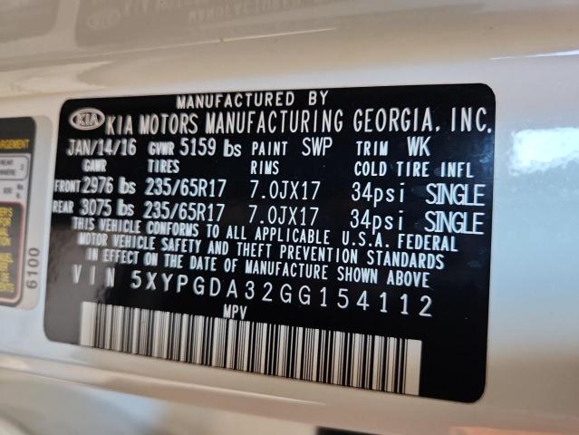 2016 KIA SORENTO LX - 5XYPGDA32GG154112