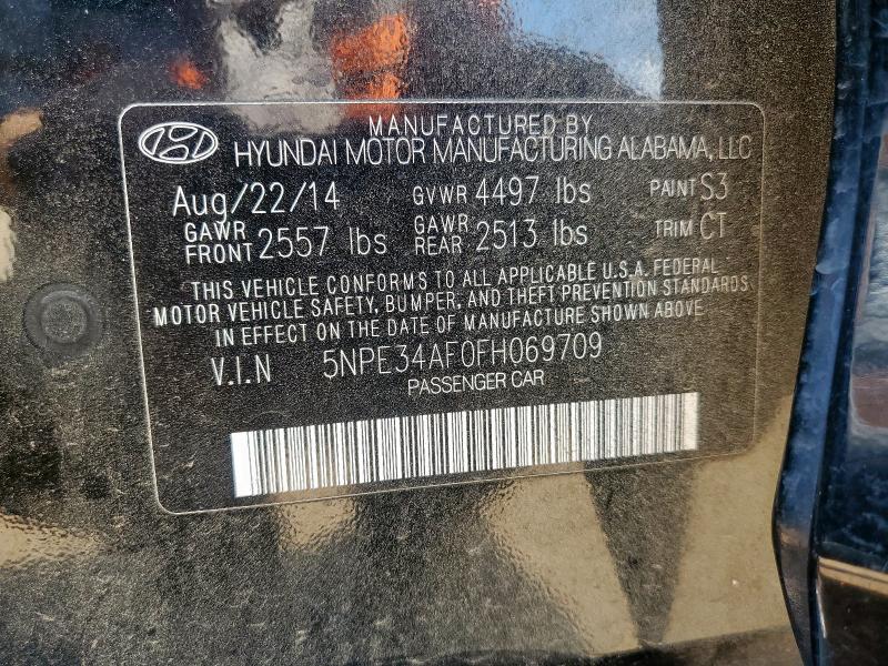 2015 HYUNDAI SONATA SPO 5NPE34AF0FH069709