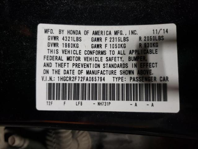 2015 HONDA ACCORD SED 1HGCR2F72FA065794