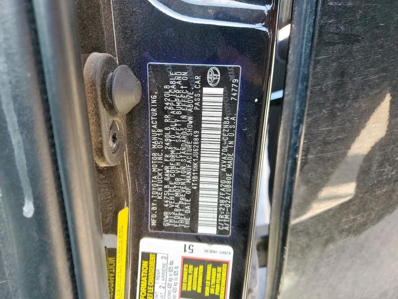 2018 TOYOTA CAMRY L 4T1B11HK1JU628849