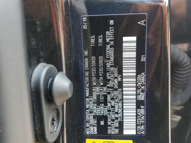 2019 LEXUS RX 350 BAS 2T2BZMCA8KC199376