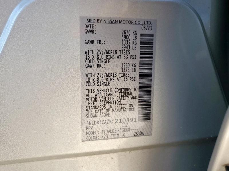 2024 NISSAN PATHFINDER 5N1DR3CA7RC210891