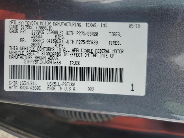 2018 TOYOTA TUNDRA CRE 5TFFY5F1XJX241668