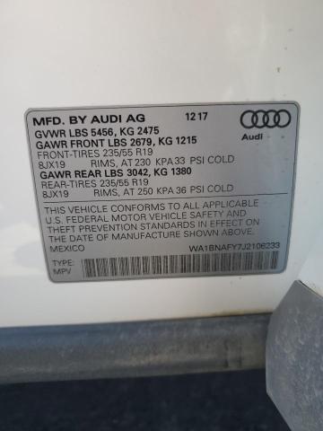 2018 AUDI Q5 PREMIUM WA1BNAFY7J2106233