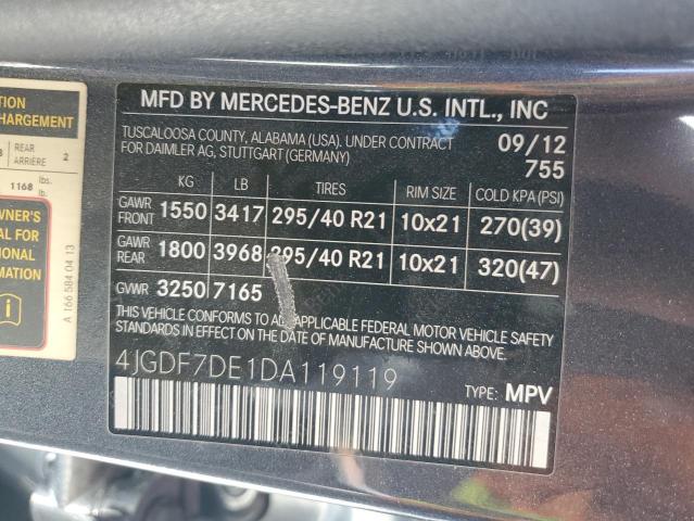 2013 MERCEDES-BENZ GL 550 4MATIC - 4JGDF7DE1DA119119