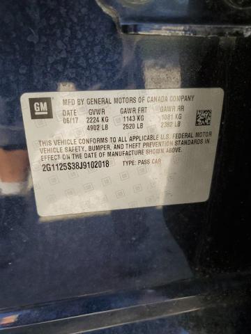 2018 CHEVROLET IMPALA PRE 2G1125S38J9102018