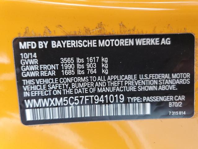 2015 MINI COOPER WMWXM5C57FT941019