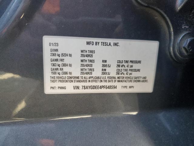 2023 TESLA MODEL Y 7SAYGDEE4PF648594