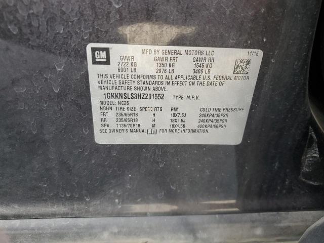 2017 GMC ACADIA SLE 1GKKNSLS3HZ201552