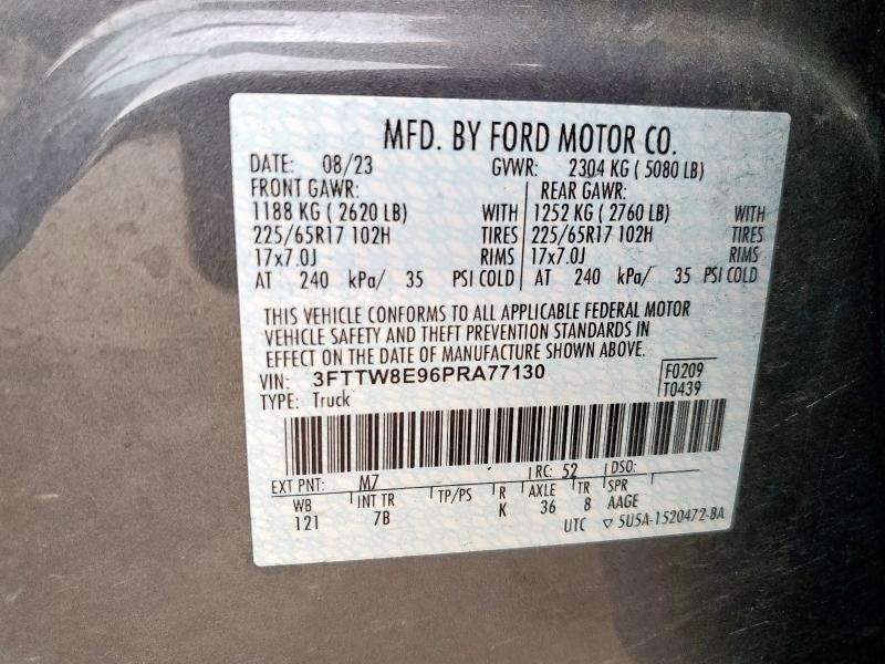2023 FORD MAVERICK X - 3FTTW8E96PRA77130