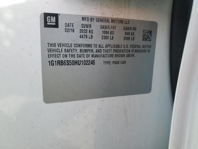 2017 CHEVROLET VOLT PREMI 1G1RB6S50HU102246