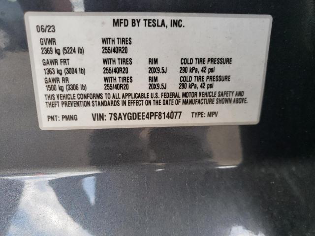 2023 TESLA MODEL Y 7SAYGDEE4PF814077