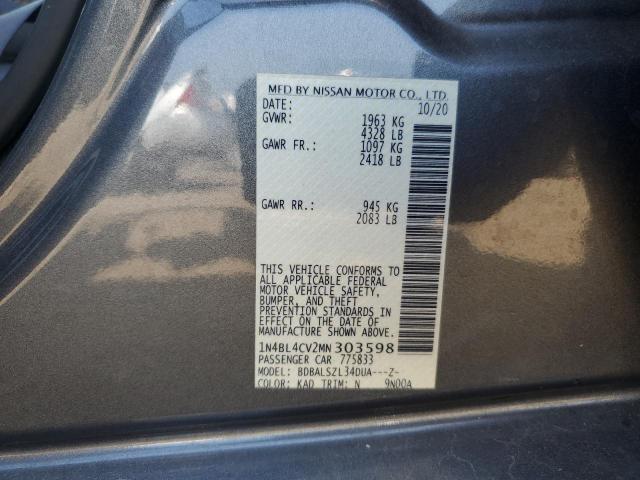 2021 NISSAN ALTIMA SR - 1N4BL4CV2MN303598