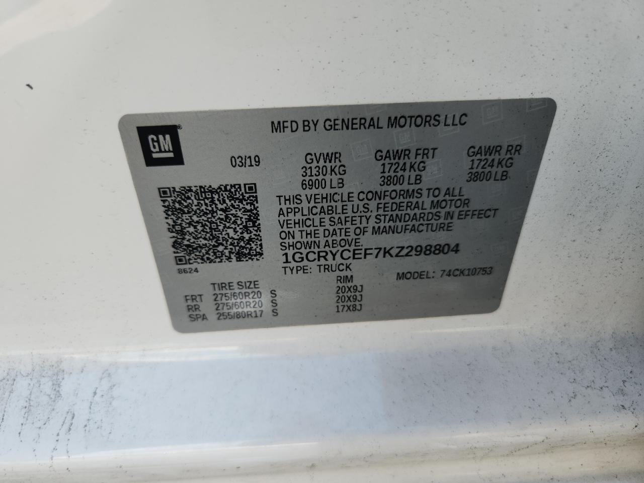 Lot #3311654218 2019 CHEVROLET SILVERADO K1500 TRAIL BOSS CUSTOM