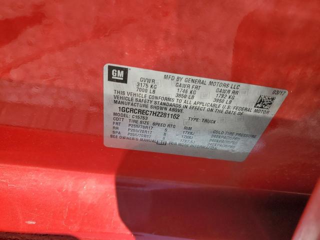2017 CHEVROLET SILVERADO C1500 LT 1GCRCREC7HZ281162