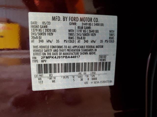 2023 FORD EDGE SEL 2FMPK4J91PBA44817