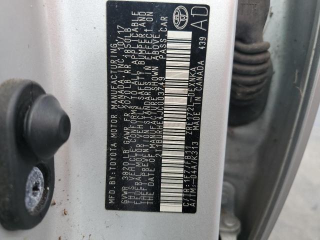 2018 TOYOTA COROLLA L - 2T1BURHE4JC003749