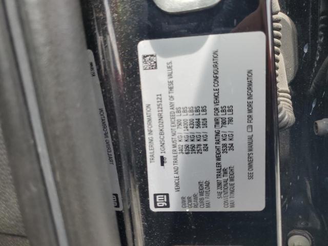 2022 CHEVROLET SUBURBAN C 1GNSCBKD2NR125121