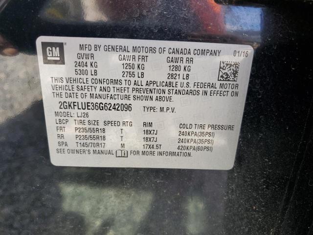 2016 GMC TERRAIN SLT 2GKFLUE36G6242096