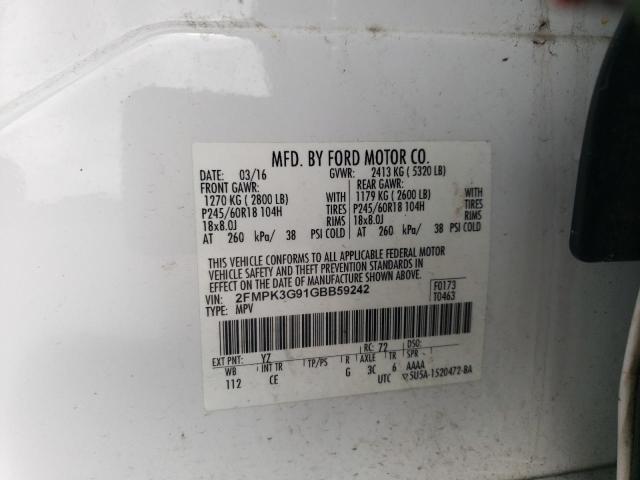 2016 FORD EDGE SE 2FMPK3G91GBB59242