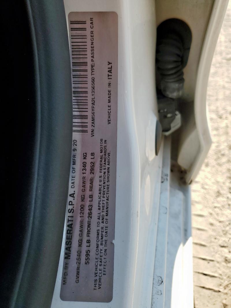 2020 MASERATI QUATTROPOR ZAM56YPA2L1356560