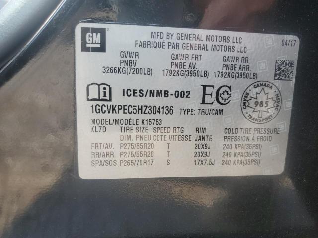 2017 CHEVROLET SILVERADO - 1GCVKPEC5HZ304136