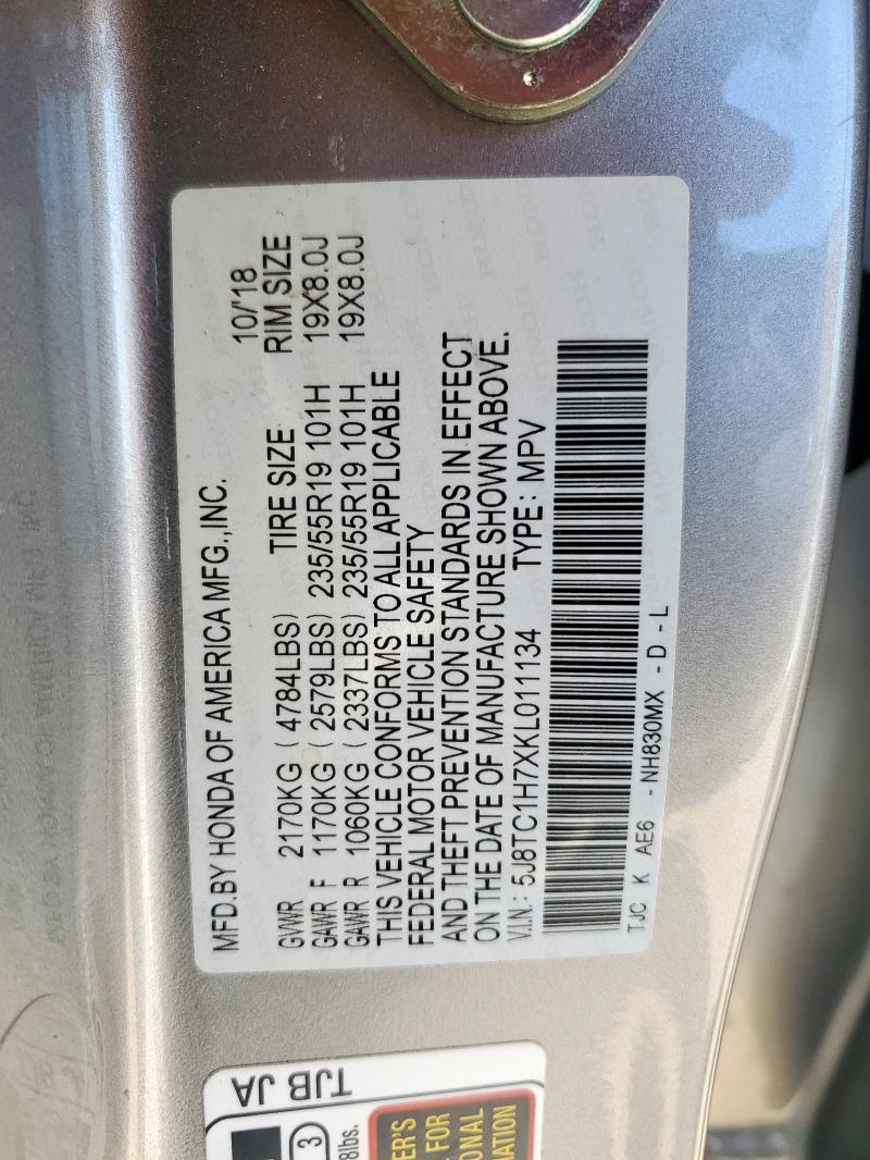 2019 ACURA RDX ADVANCE 5J8TC1H7XKL011134