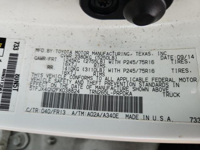 2015 TOYOTA TACOMA DOU - 5TFJX4GN2FX038824