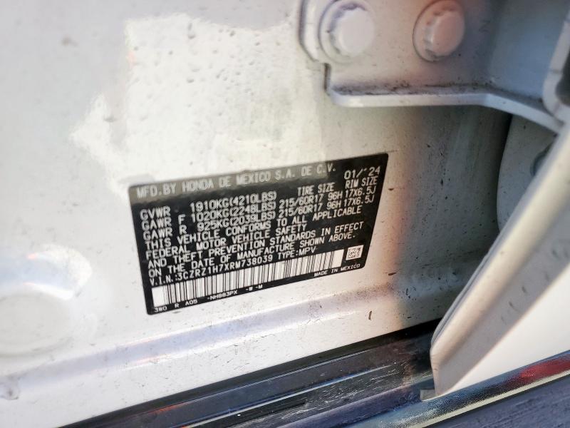 2024 HONDA HR-V 3CZRZ1H7XRM738039