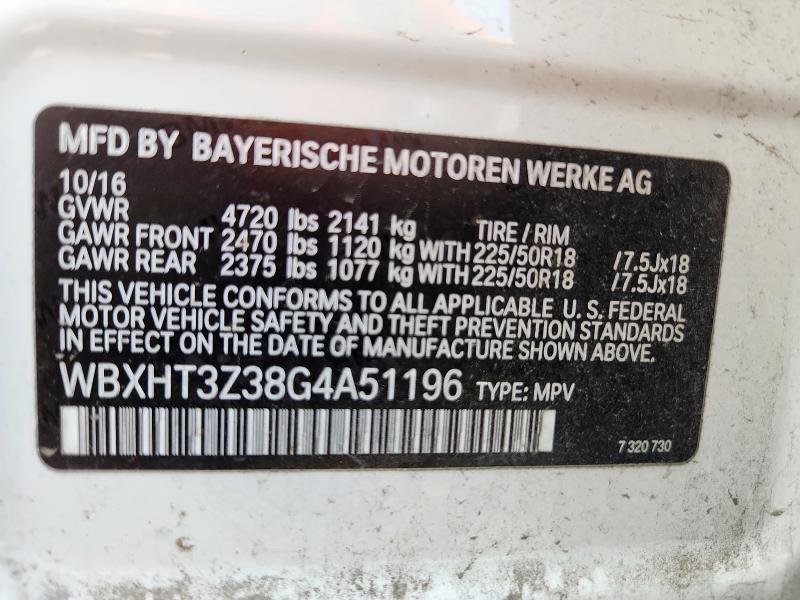 2016 BMW X1 XDRIVE28I WBXHT3Z38G4A51196