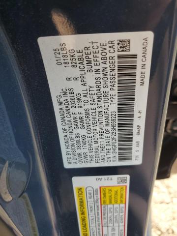 2025 HONDA CIVIC LX - 2HGFE2F22SH569223