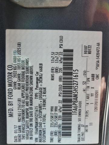 2017 FORD MUSTANG 1FA6P8AM5H5271615