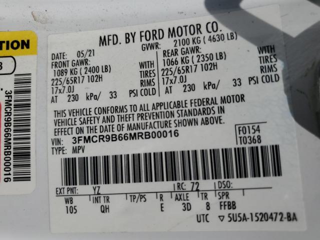 2021 FORD BRONCO SPORT BIG BEND 3FMCR9B66MRB00016