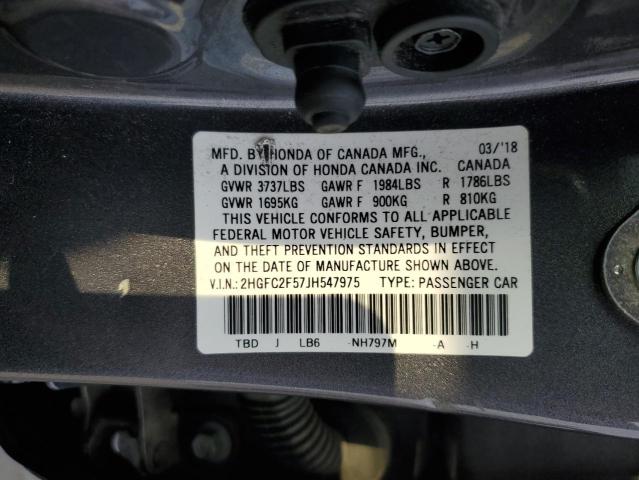 2018 HONDA CIVIC LX - 2HGFC2F57JH547975