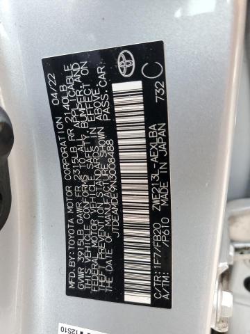 2022 TOYOTA COROLLA LE JTDEAMDE9N3008488