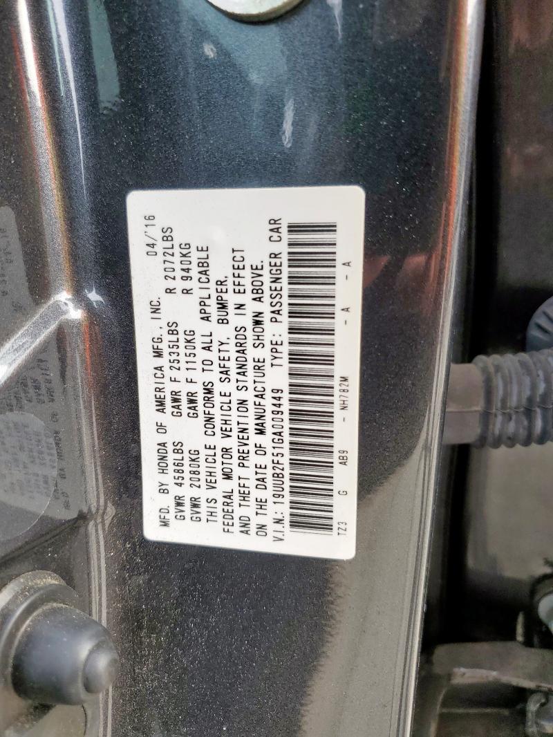 2016 ACURA TLX TECH 19UUB2F51GA009449