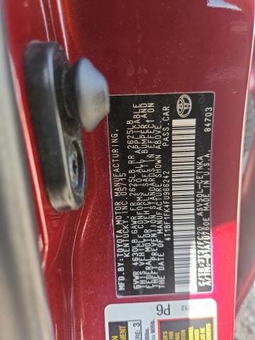 2015 TOYOTA CAMRY LE 4T1BF1FK4FU966242
