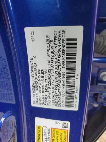 2022 HONDA ACCORD SPORT SE 1HGCV1F49NA118680